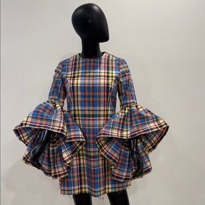 Marques’Almeida Statement Plaid Dress – Bergdorf Goodman Exclusive Feel Size M